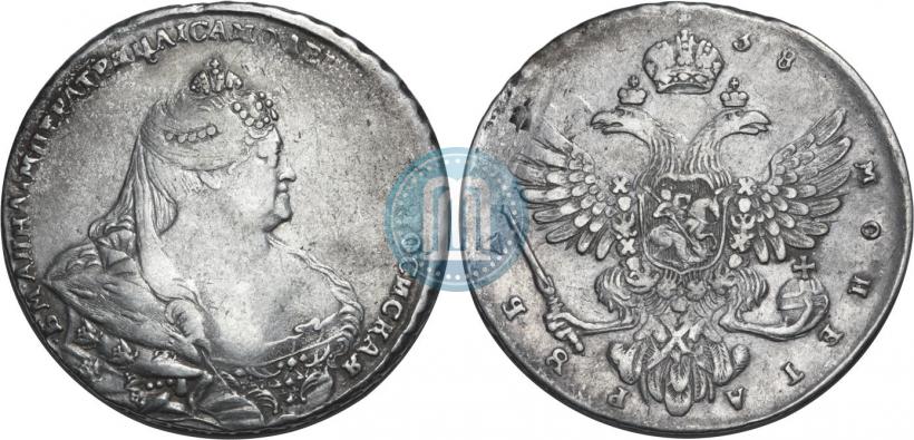 Picture 1 rouble 1738 year  "Moscow type"