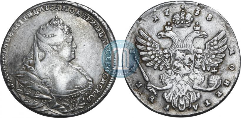 Picture 1 rouble 1738 year  "Moscow type"