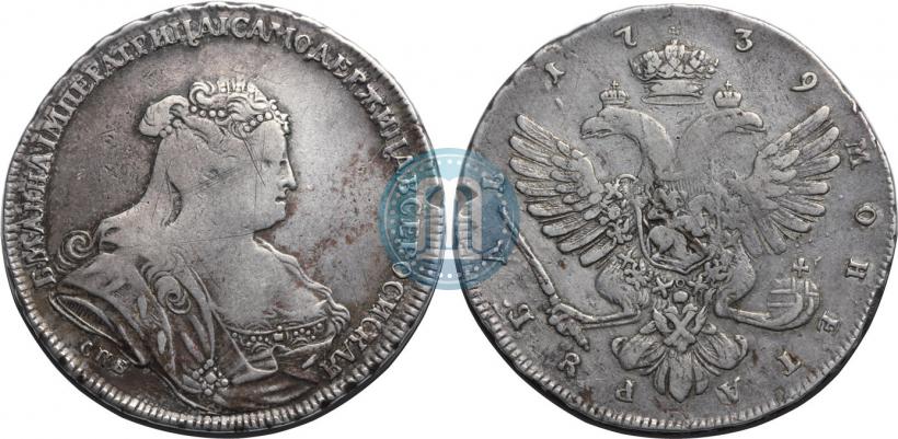 Picture 1 rouble 1738 year СПБ "Petersburg type"