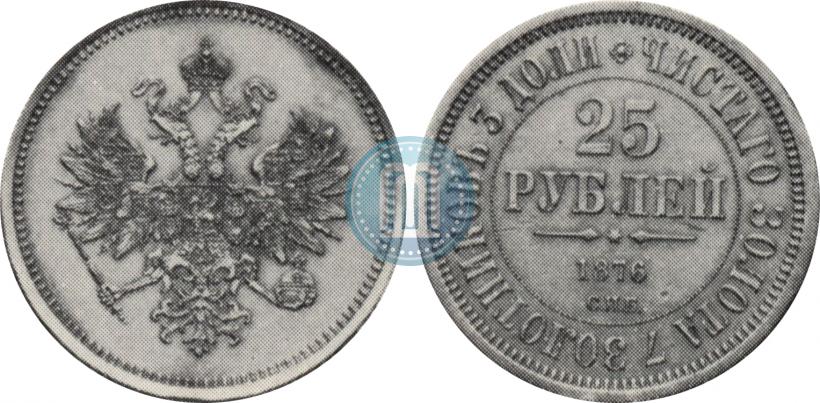 Фото 25 рублей 1876 года СПБ "В память 30-летия Великого Князя Владимира Александровича"