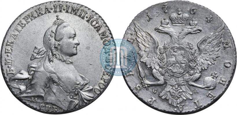 Picture 1 rouble 1764 year СПБ-СА 
