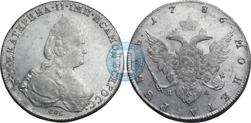 Picture 1 rouble 1786 year СПБ-ЯА 