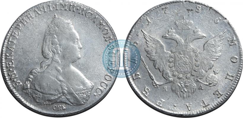 Picture 1 rouble 1786 year СПБ-ЯА 