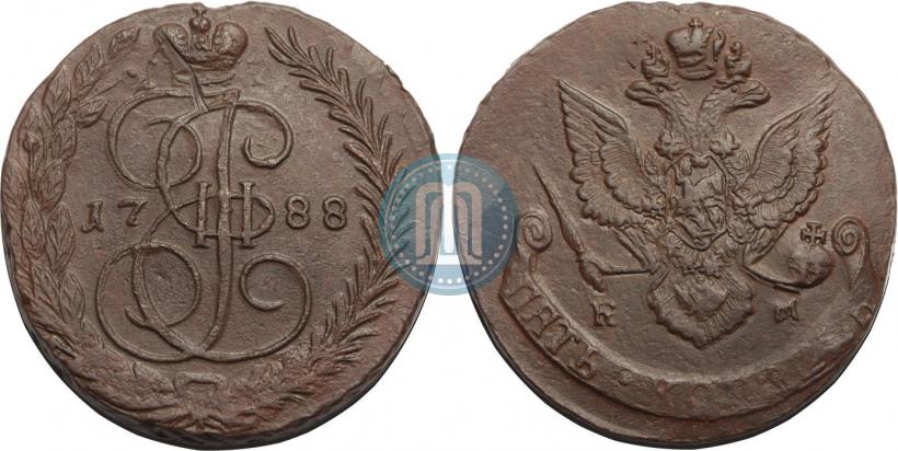 Фото 5 копеек 1788 года ЕМ 