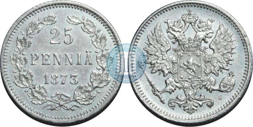 Picture 25 pennia 1872 year S 