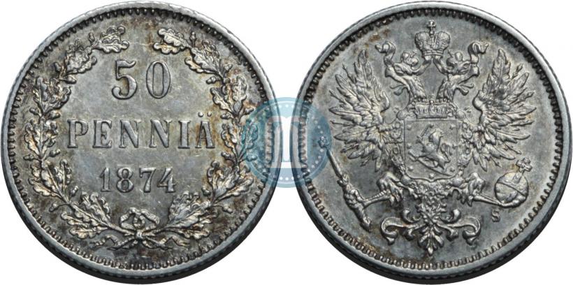 Picture 50 pennia 1874 year S 