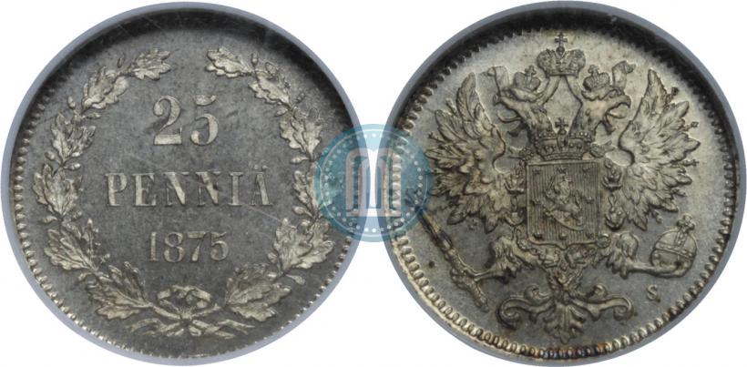 Picture 25 pennia 1875 year S 