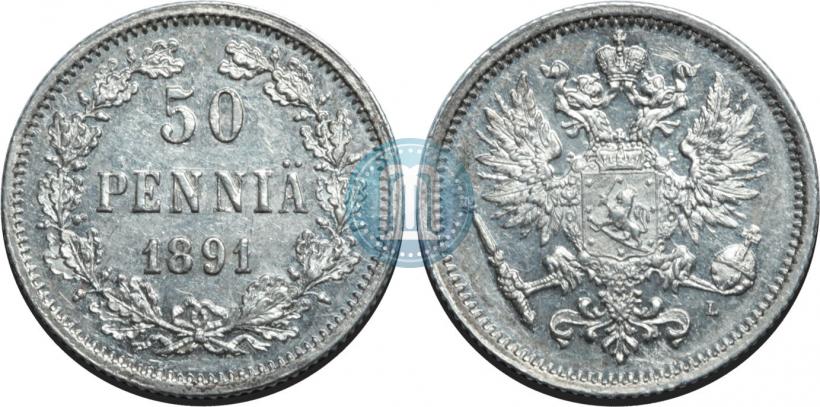 Picture 50 pennia 1891 year L 
