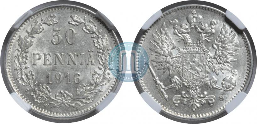 Фото 50 пенни 1916 года S 