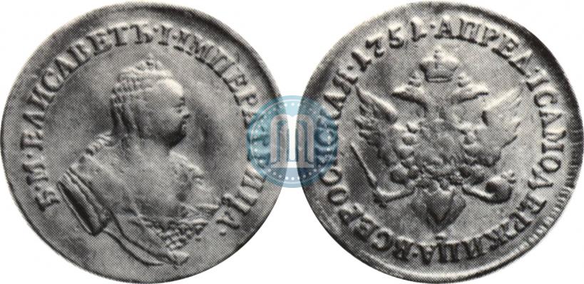 Picture 2 ducats 1751 year  "Eagle on the reverse"