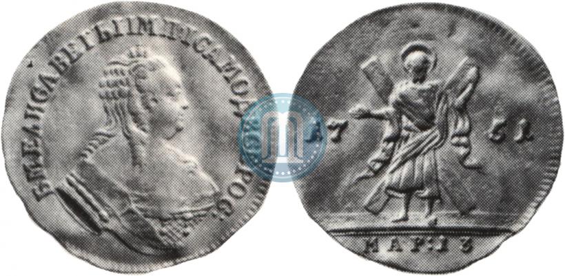 Picture 1 ducat 1751 year  "St. Andrew on the reverse"