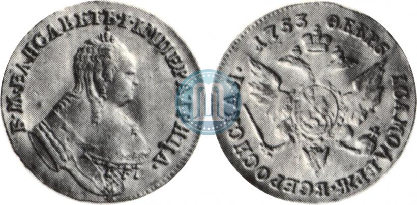 Picture 1 ducat 1753 year  "Eagle on the reverse"