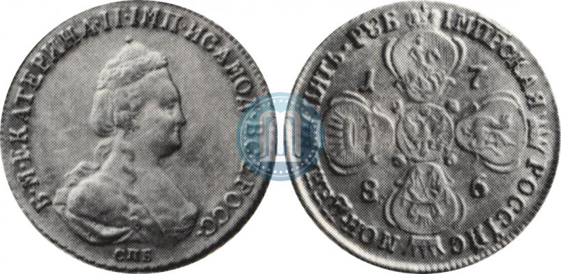 Picture 5 roubles 1786 year СПБ 