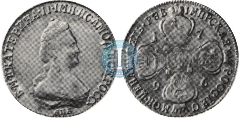 Фото 5 рублей 1796 года СПБ 