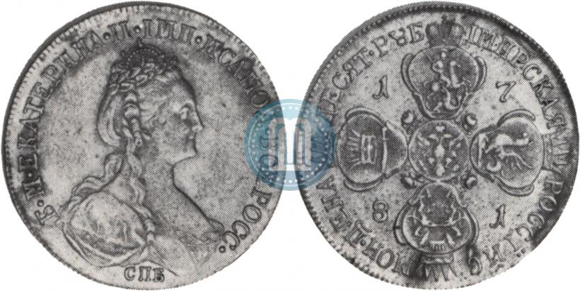 Picture 10 roubles 1781 year СПБ 