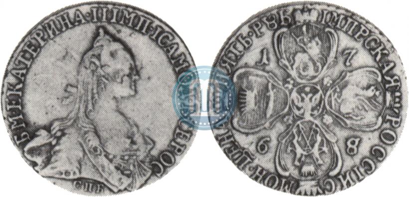 Picture 5 roubles 1768 year СПБ 