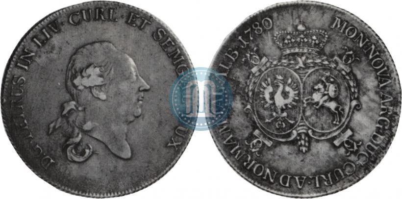 Picture Thaler 1780 year  "Peter von Biron. Courland"