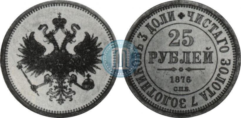 Фото 25 рублей 1876 года СПБ "В память 30-летия Великого Князя Владимира Александровича"