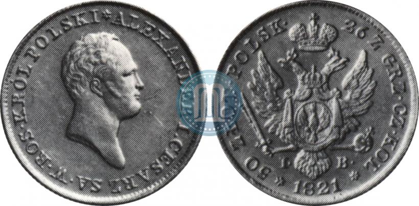 Picture 50 złotych 1821 year IB 