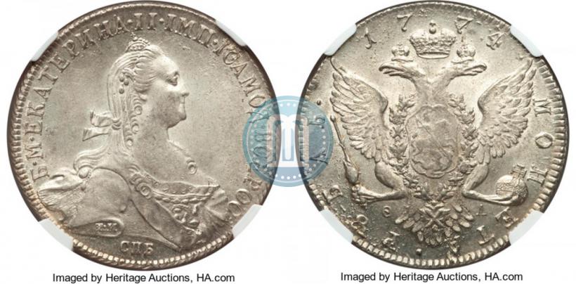Picture 1 rouble 1774 year СПБ-ФЛ 