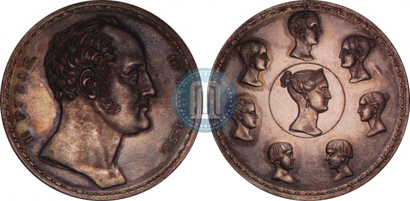 Picture 1,5 roubles - 10 złotych 1836 year П.У. "Family rouble"