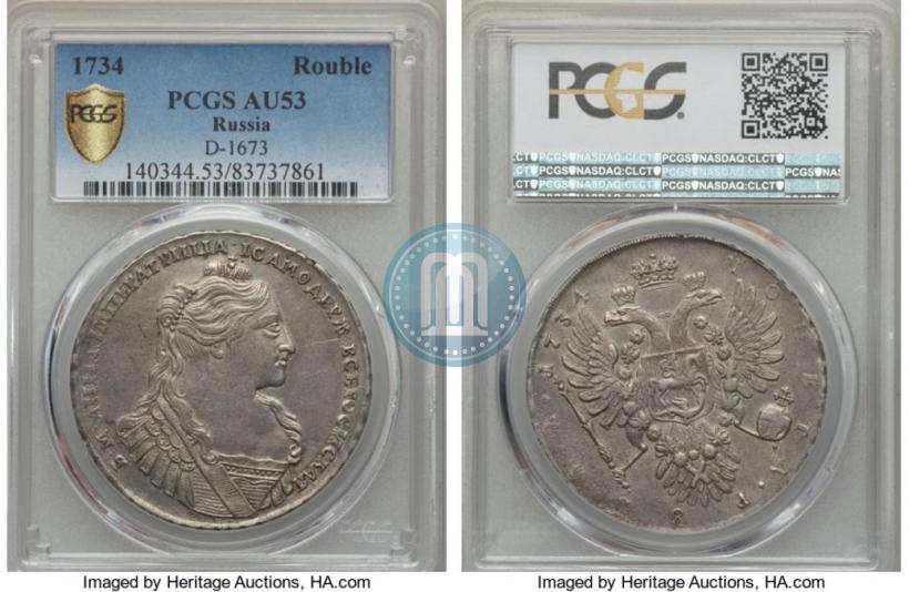 Picture 1 rouble 1734 year  "Type of 1735"