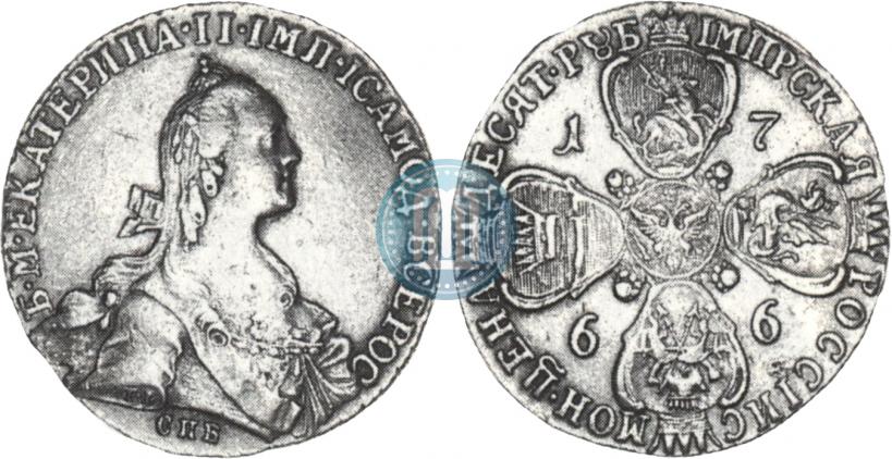 Picture 10 roubles 1766 year СПБ 