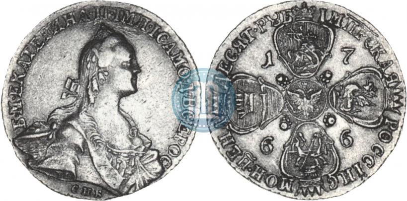 Picture 10 roubles 1766 year СПБ 
