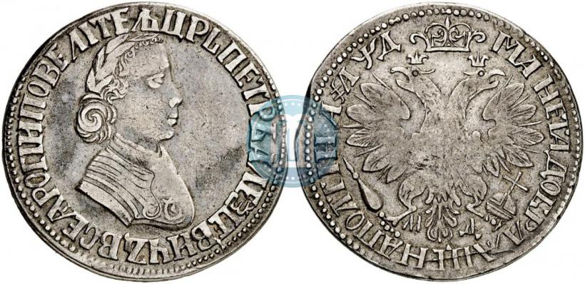 Фото Полтина 1704 года МД "Портрет работы Ф. Алексеева"
