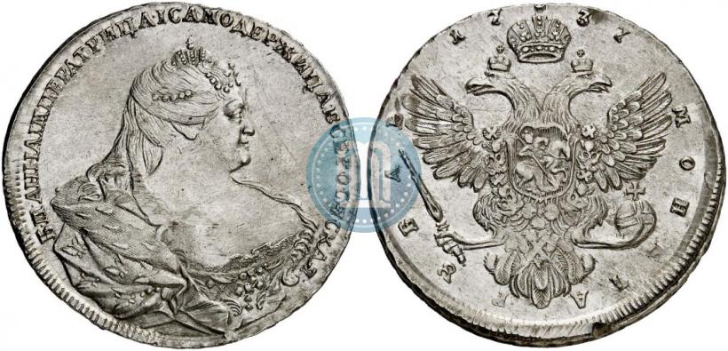 Picture 1 rouble 1737 year  "Moscow type"