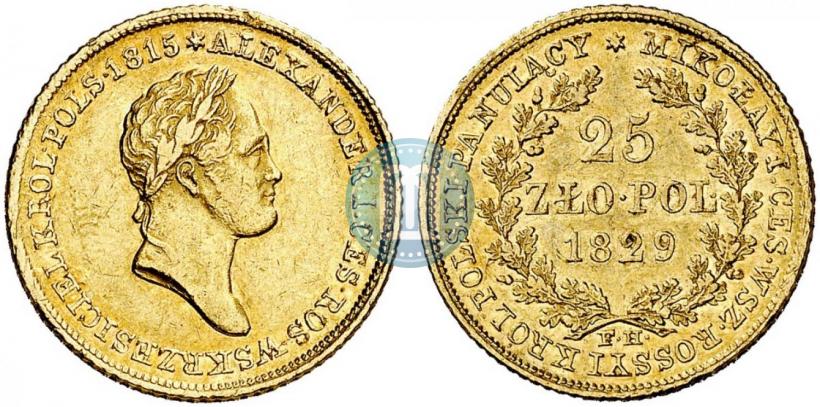 Picture 25 złotych 1829 year FH 