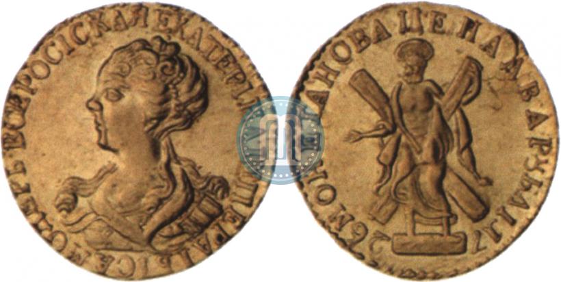 Фото 2 рубля 1726 года  