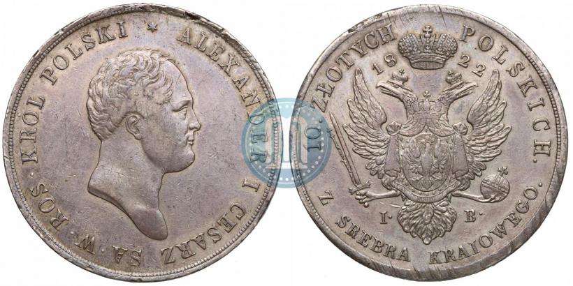 Picture 10 złotych 1822 year IB 