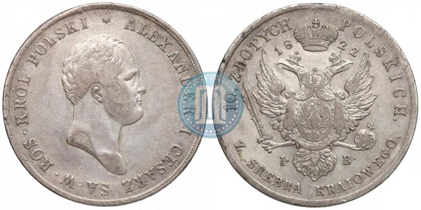 Picture 10 złotych 1822 year IB 