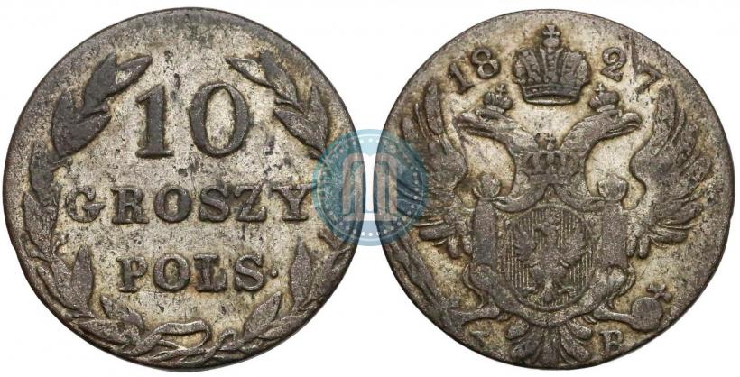 Picture 10 groszy 1827 year IB 