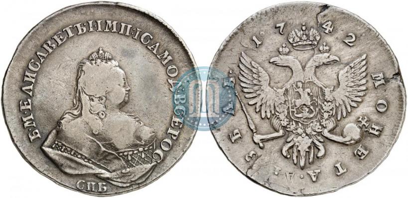 Picture 1 rouble 1742 year СПБ 