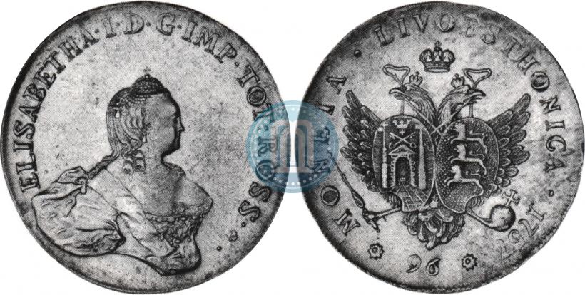 Picture 96 kopecks 1757 year  "For Livonia"