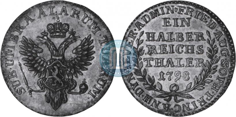 Фото Ein halber reichsthaler 1798 года  "Княжество Йевер"
