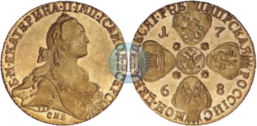Picture 10 roubles 1768 year СПБ 