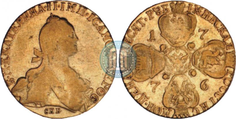 Picture 10 roubles 1776 year СПБ 