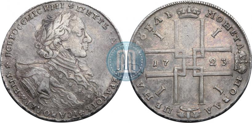 Picture 1 rouble 1723 year OK "Portrait with ermine mantle"