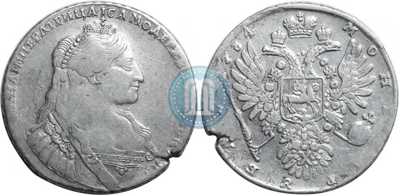 Picture 1 rouble 1734 year  "Type of 1735"