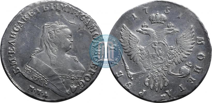 Picture 1 rouble 1751 year ММД 