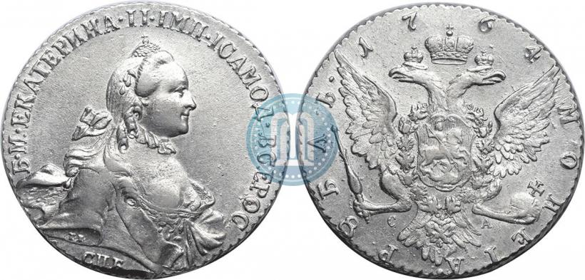 Фото 1 рубль 1764 года СПБ-СА 