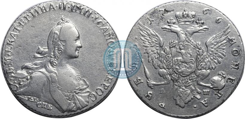 Picture 1 rouble 1766 year СПБ-АШ 