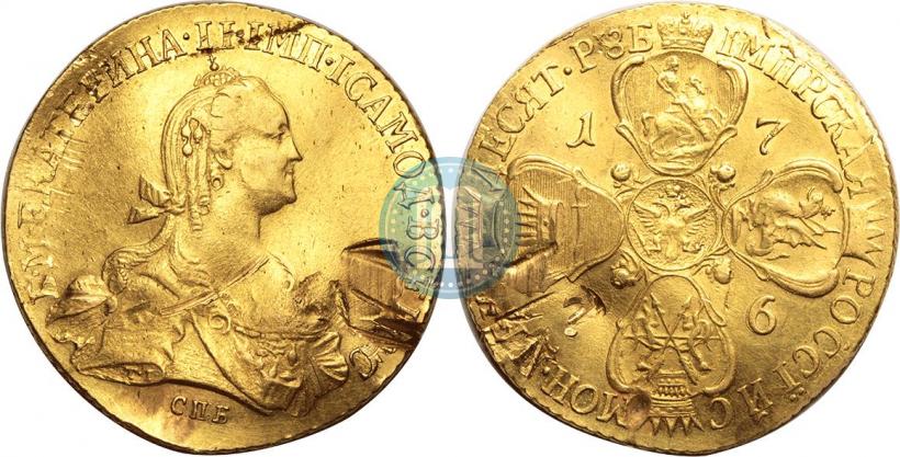 Picture 10 roubles 1776 year СПБ 