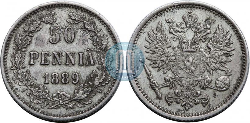 Picture 50 pennia 1889 year L 