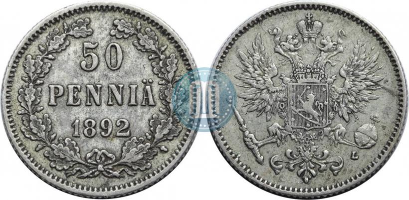 Picture 50 pennia 1892 year L 