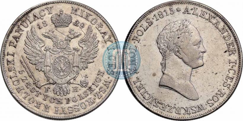 Picture 5 złotych 1829 year FH 