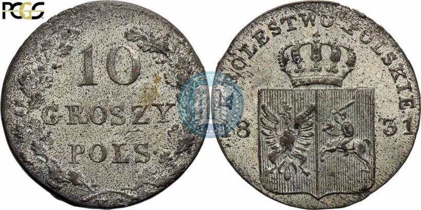 Picture 10 groszy 1831 year KG "Polish uprising"
